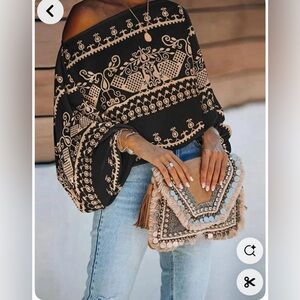 ** 3 FOR $50 ** NWT! Tribal Print Top